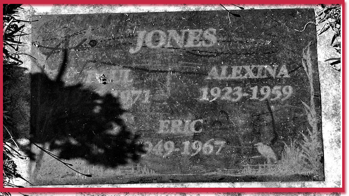 Eric Jones' grave marker - St. David Municipal Cemetery Noelville, Sudbury, Ontario