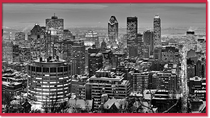 Black and white photo of Montreal (Wikipedia)