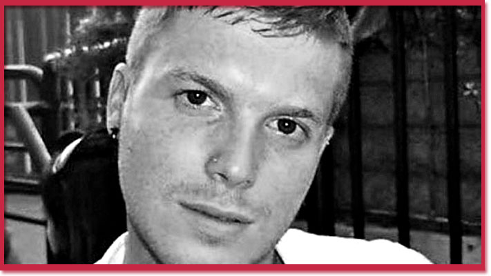 Black and white photo of murder victim Christopher Skinner
