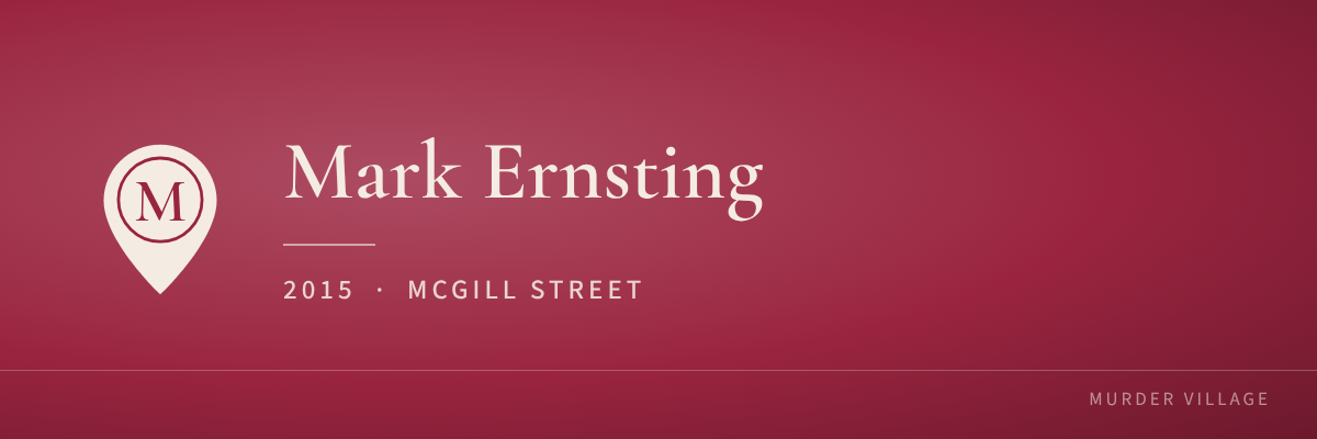Mark Ernsting, 2015, McGill Street