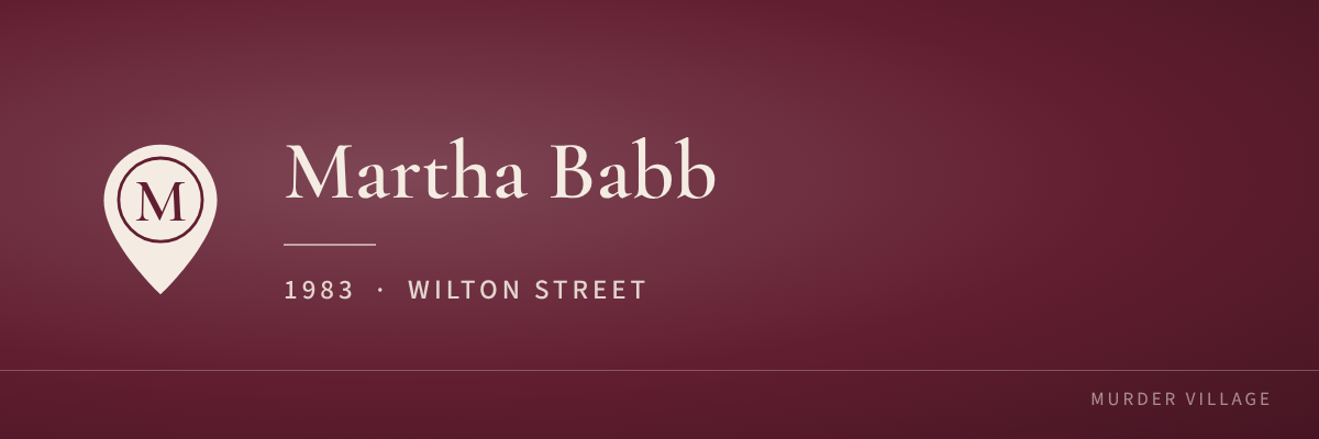 Martha Babb, 1983, Wilton Street