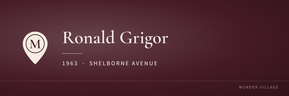 Ronald Grigor, 1963, Shelborne Avenue