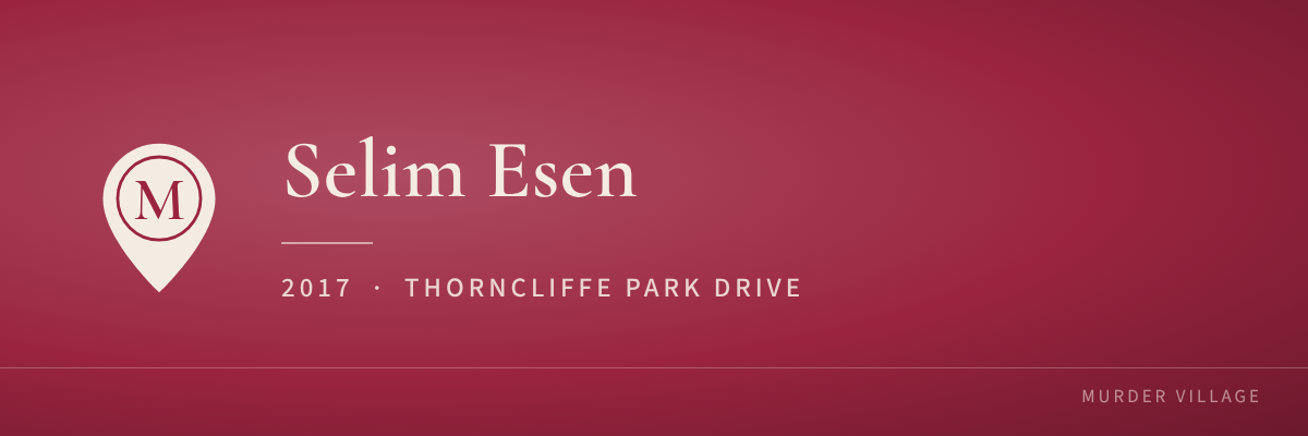 Selim Esen, 2017, Thorncliffe Park Drive